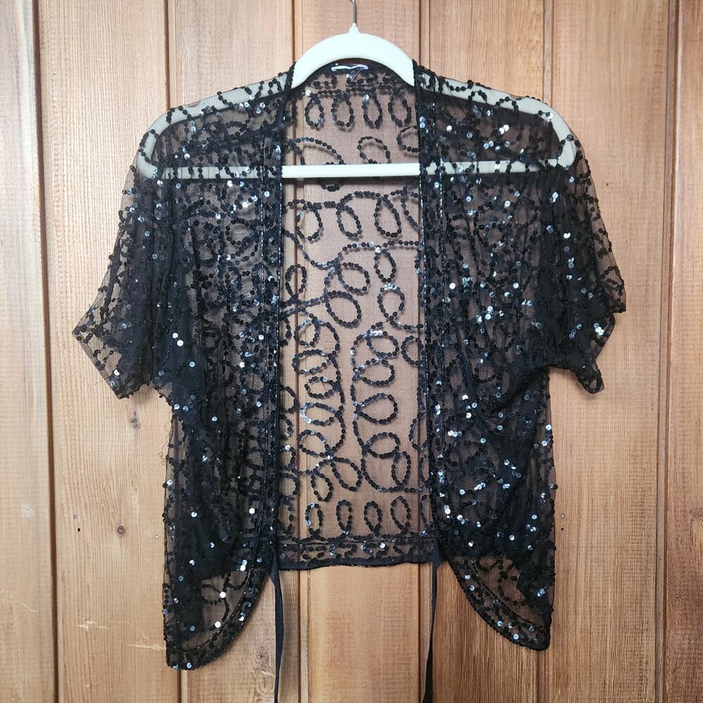 Beaded wrap top